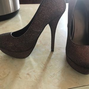 Sparkle brown heels size 5.5